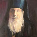 'Russische geestelijke' uit de film 'The Last Czars', olieverf op linnen, 30 x 30, olieverf, 2019