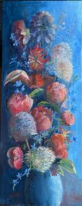 'Bloemen', 100 x 40, olieverf op linnendoek, 2023