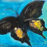 Papilio, 10 x 15, olieverf op paneel, 2023, € 95,-
