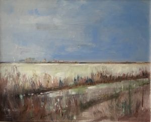 'Winter in Noardeast-Fryslân', 70 x 90, olieverf op paneel, 2024